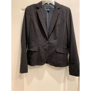 Women J. Crew 1035 Super 120's solid black wool 1-button blazer sport jacket‎ 4